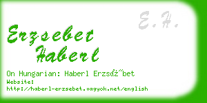 erzsebet haberl business card